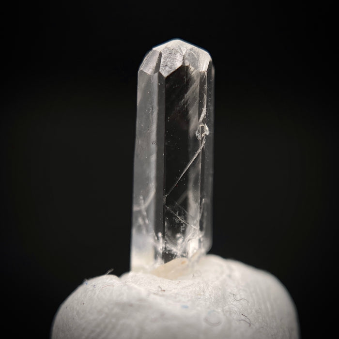 0.735 carat Burmese phenakite drill bit crystal for sale, glass clear, natural termination available at sanctuaryofstones.com photo 10