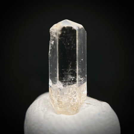 0.765 carat Burmese phenakite drill bit crystal for sale, glass clear, natural termination available at sanctuaryofstones.com photo 1