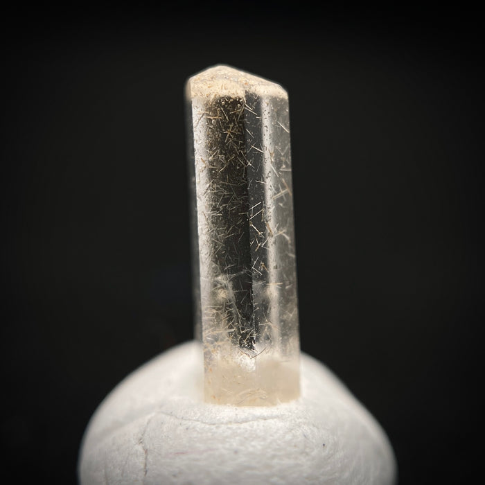 0.77 carat Burmese phenakite drill bit crystal for sale, glass clear, natural termination available at sanctuaryofstones.com photo 6