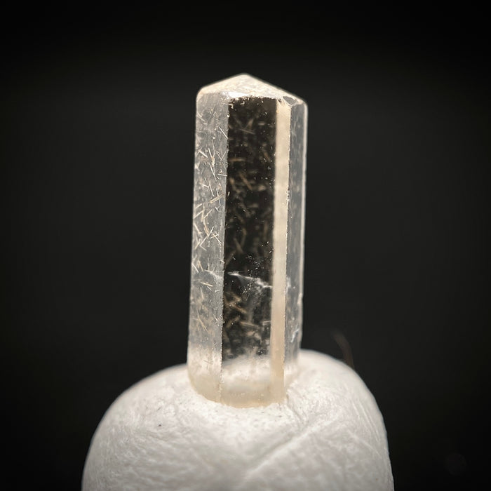 0.77 carat Burmese phenakite drill bit crystal for sale, glass clear, natural termination available at sanctuaryofstones.com photo 7