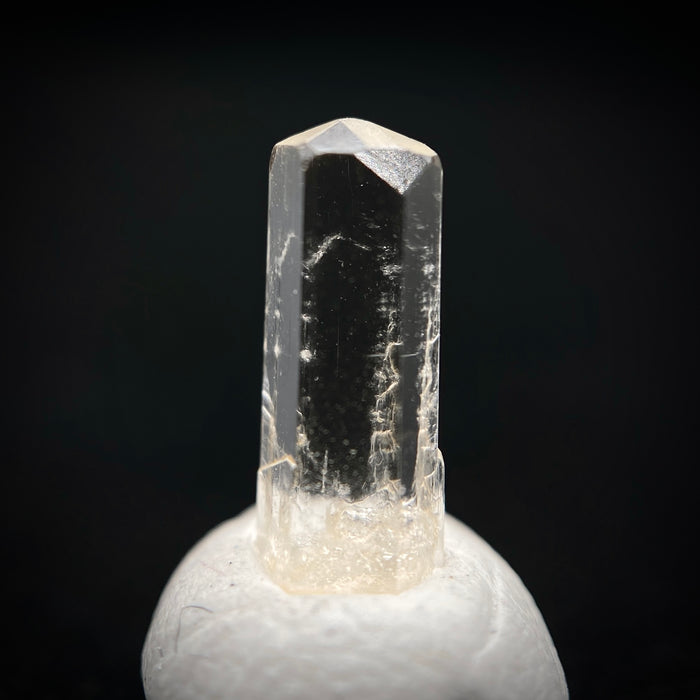 0.83 carat Burmese phenakite drill bit crystal for sale, glass clear, natural termination available at sanctuaryofstones.com photo 1