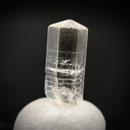 0.87 carat Burmese phenakite drill bit crystal for sale, glass clear, natural termination available at sanctuaryofstones.com photo 2