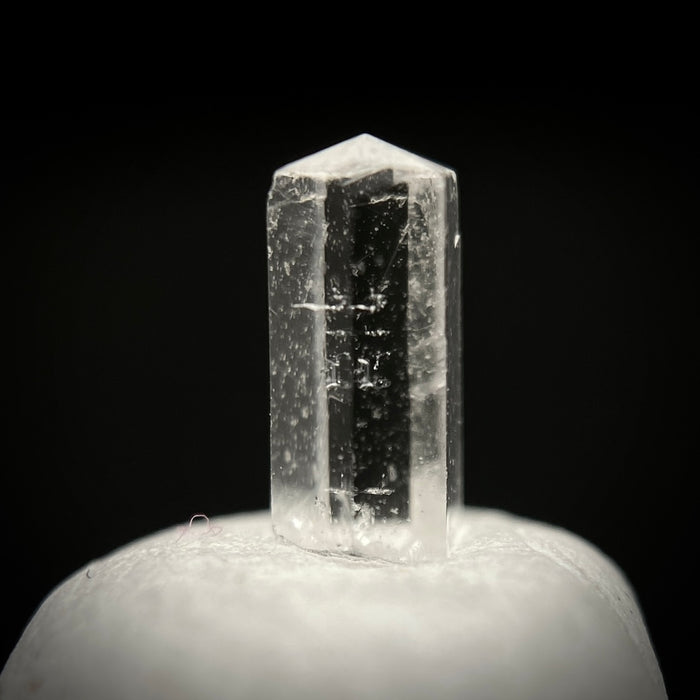 0.27 carat Burmese phenakite drill bit crystal for sale, glass clear, natural termination available at sanctuaryofstones.com photo 3