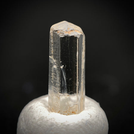 0.92 carat Burmese phenakite drill bit crystal for sale, glass clear, natural termination available at sanctuaryofstones.com photo 1