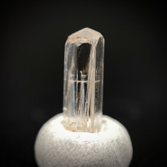 0.92 carat Burmese phenakite drill bit crystal for sale, glass clear, natural termination available at sanctuaryofstones.com photo 7