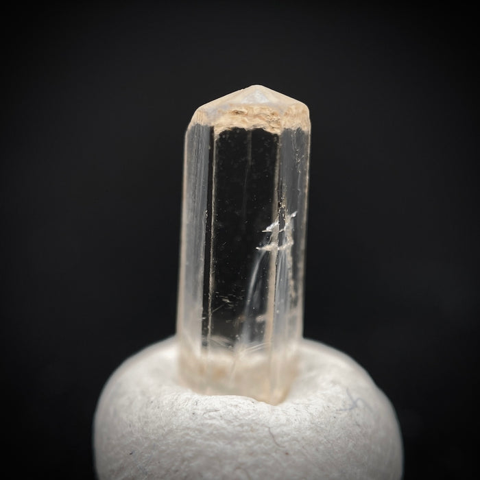 0.92 carat Burmese phenakite drill bit crystal for sale, glass clear, natural termination available at sanctuaryofstones.com photo 2