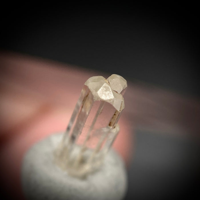 0.93 carat Burmese phenakite drill bit crystal for sale, glass clear, natural termination available at sanctuaryofstones.com photo 3
