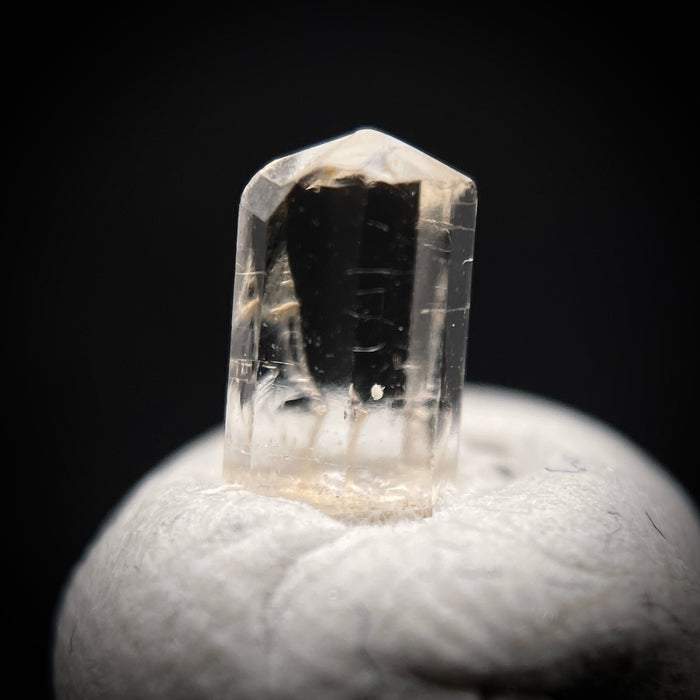 0.29 carat Burmese phenakite drill bit crystal for sale, glass clear, natural termination available at sanctuaryofstones.com photo 5
