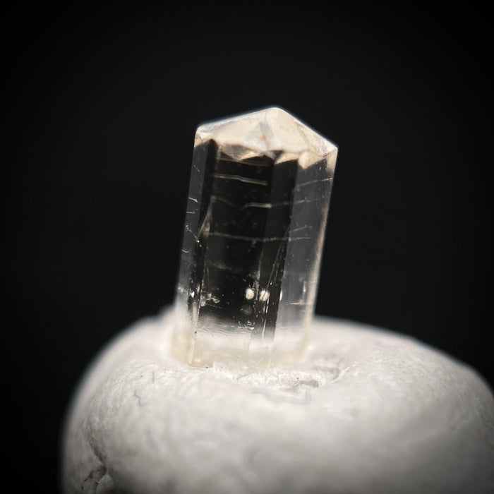 0.29 carat Burmese phenakite drill bit crystal for sale, glass clear, natural termination available at sanctuaryofstones.com photo 6