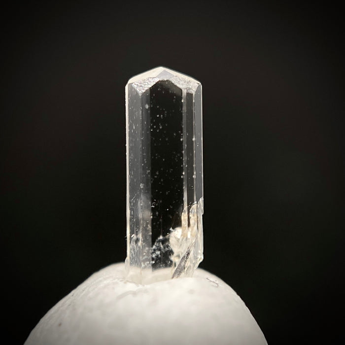 0.29 carat Burmese phenakite drill bit crystal for sale, glass clear, natural termination available at sanctuaryofstones.com photo 7