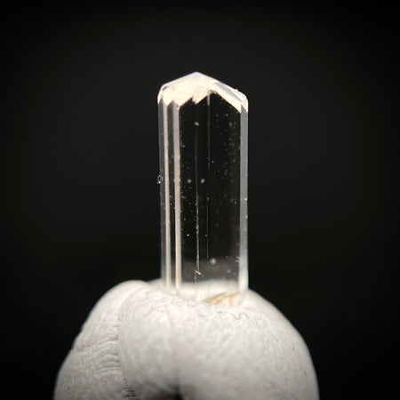 0.355 carat Burmese phenakite drill bit crystal for sale, glass clear, natural termination available at sanctuaryofstones.com photo 5