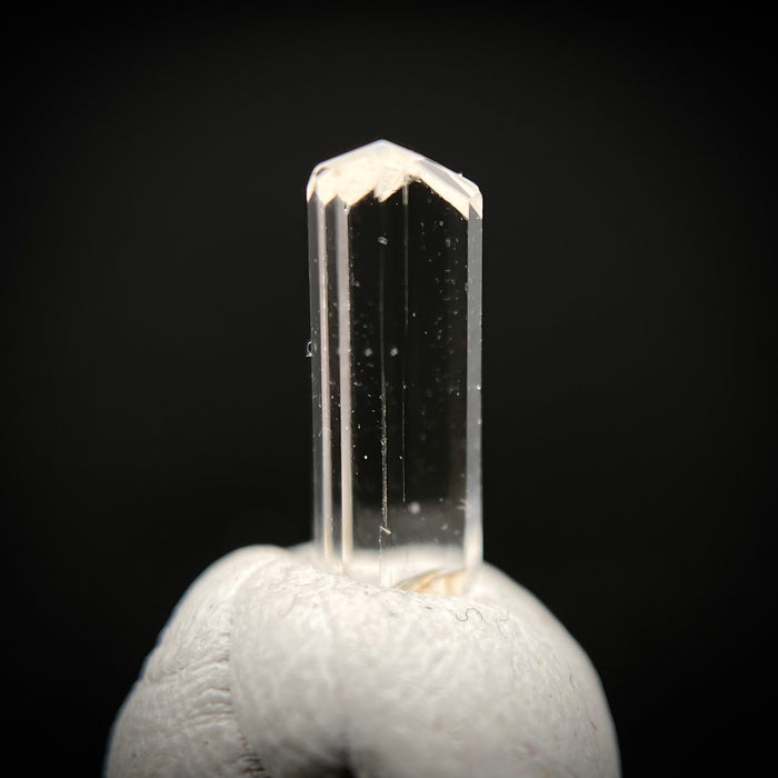0.355 carat Burmese phenakite drill bit crystal for sale, glass clear, natural termination available at sanctuaryofstones.com photo 5