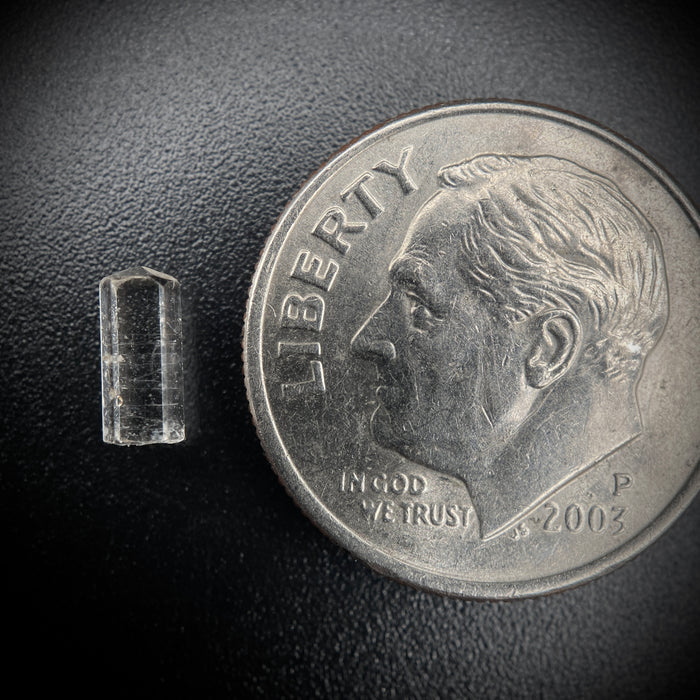 0.415 carat Burmese phenakite drill bit crystal for sale, glass clear, natural termination available at sanctuaryofstones.com photo 5