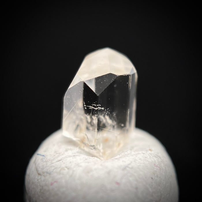 0.43 carat Burmese phenakite drill bit crystal for sale, glass clear, natural termination available at sanctuaryofstones.com photo 1
