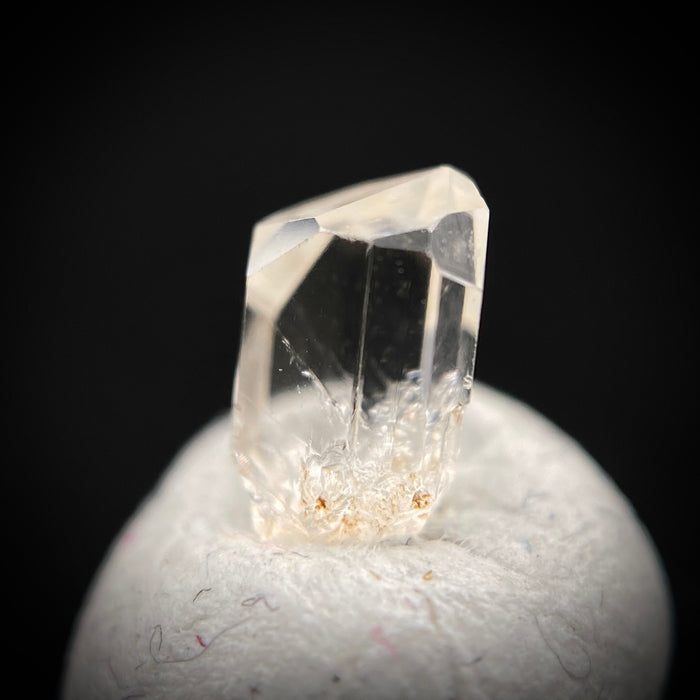 0.43 carat Burmese phenakite drill bit crystal for sale, glass clear, natural termination available at sanctuaryofstones.com photo 2