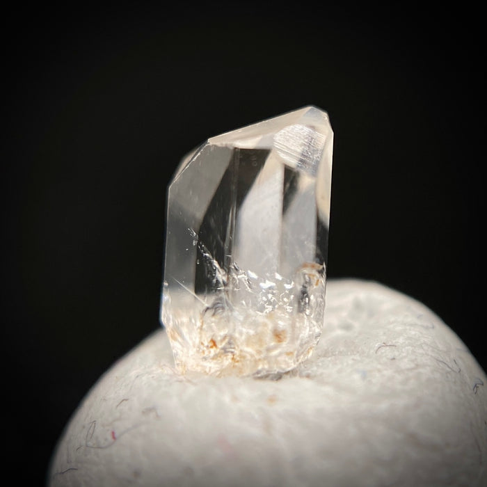0.43 carat Burmese phenakite drill bit crystal for sale, glass clear, natural termination available at sanctuaryofstones.com photo 7
