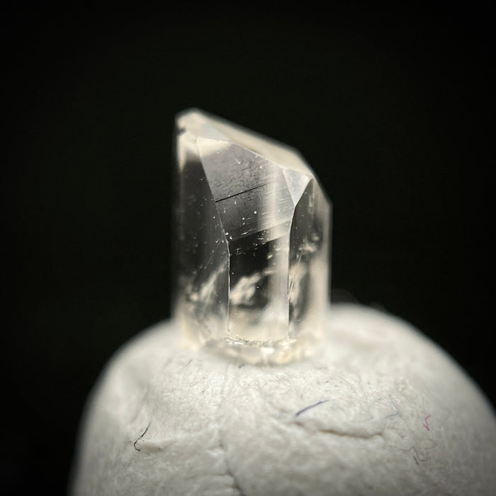 0.43 carat Burmese phenakite drill bit crystal for sale, glass clear, natural termination available at sanctuaryofstones.com photo 10