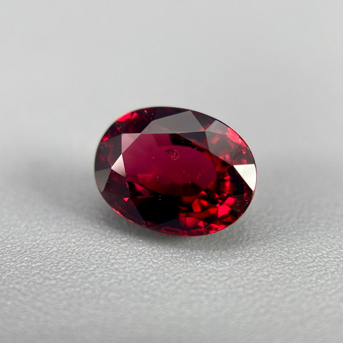 untreated, unheated Burmese pigeon blood red spinel oval gemstone, 1.31 carats, from sanctuary of stones dot com, image 7