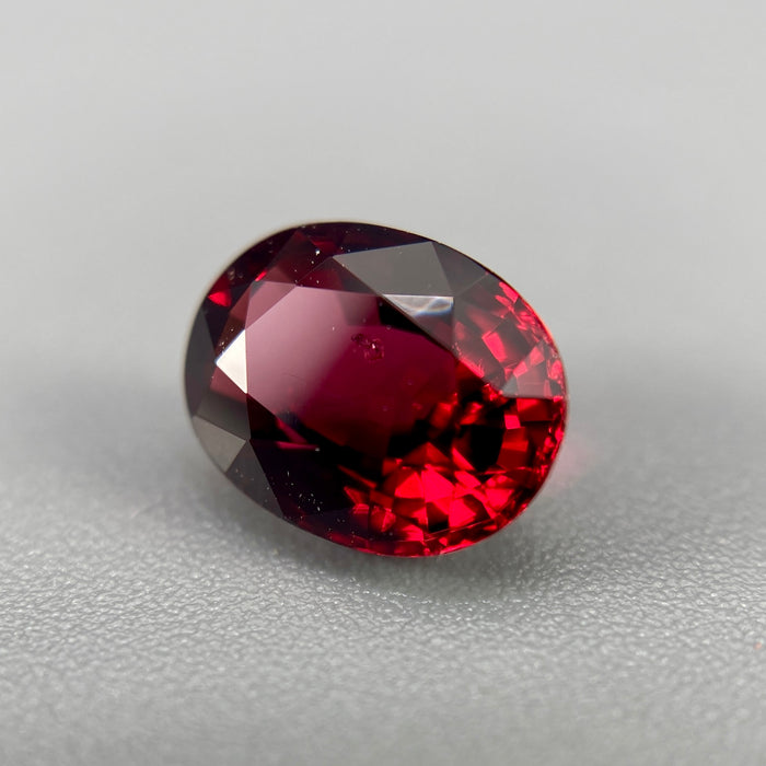 untreated, unheated Burmese pigeon blood red spinel oval gemstone, 1.31 carats, from sanctuary of stones dot com, image 6