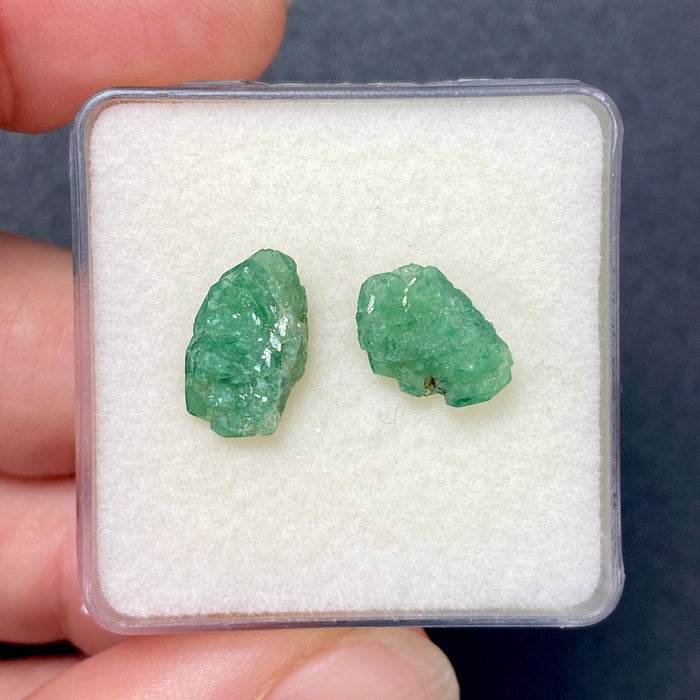 0.79 g. Rare Green Dravite Crystal Pair