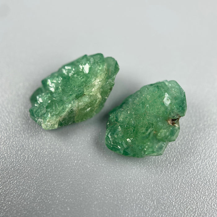 0.79 g. Rare Green Dravite Crystal Pair