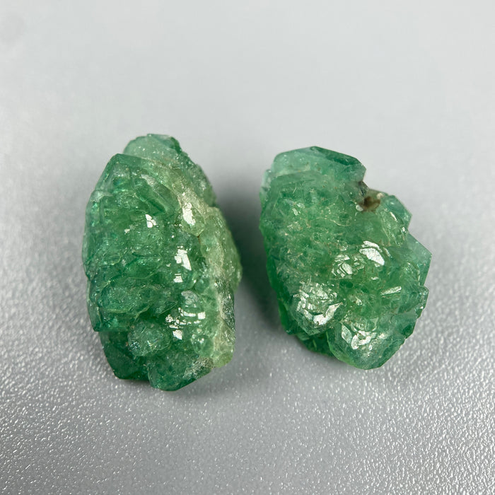0.79 g. Rare Green Dravite Crystal Pair