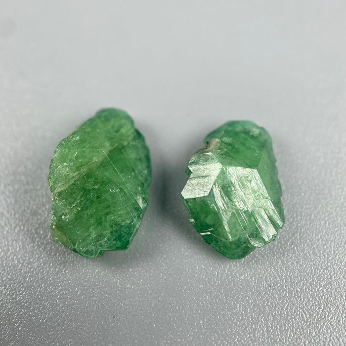 0.79 g. Rare Green Dravite Crystal Pair