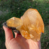 sanctuaryofstones.com Elmwood Mine golden-amber calcite with sphalerite specimen 3