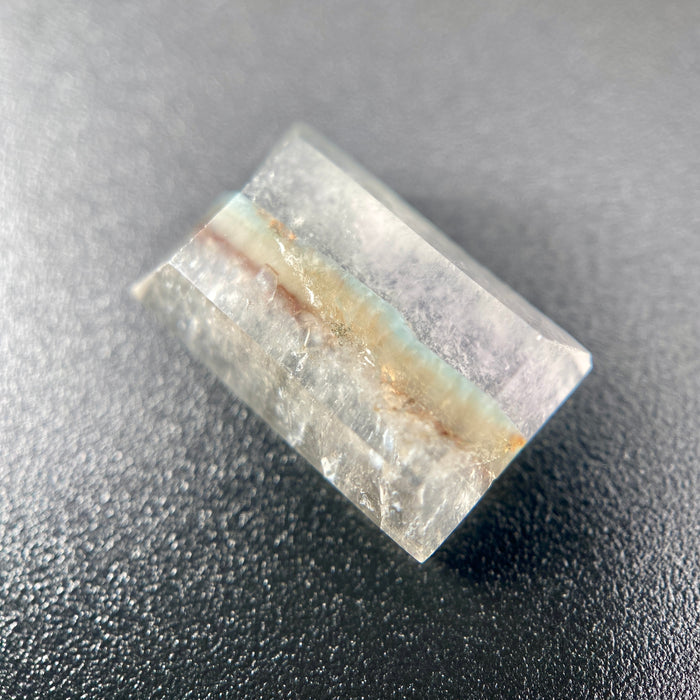 Gilalite in quartz, also known as Medusa Quartz, fancy rectangle cabochon 5.10 carats available on sanctuary of stones dot com