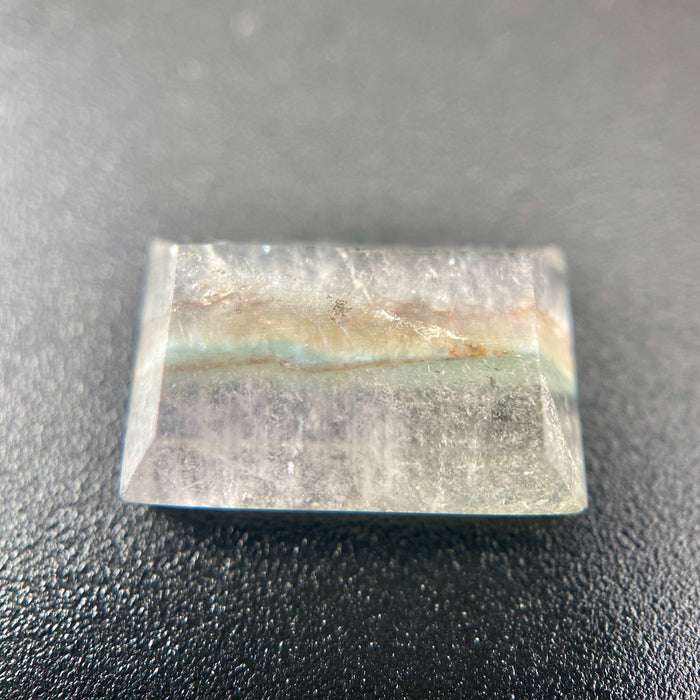 Gilalite in quartz, also known as Medusa Quartz, fancy rectangle cabochon 5.10 carats available on sanctuary of stones dot com