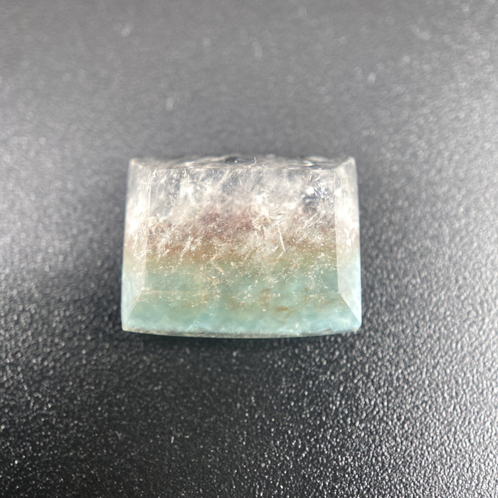 Gilalite in quartz, also known as Medusa Quartz, fancy rectangle cabochon 5.70 carats available on sanctuary of stones dot com