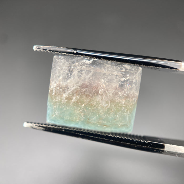 Gilalite in quartz, also known as Medusa Quartz, fancy rectangle cabochon 5.70 carats available on sanctuary of stones dot com