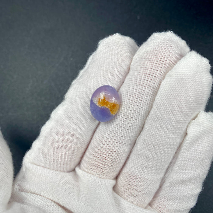 6.49 ct. Ultra-Rare Hackmanite with Johachidolite Cabochon