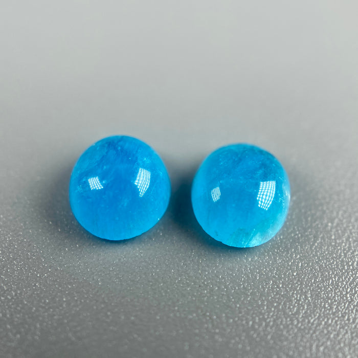 1.85 cttw. Hemimorphite Round Cabochon Pair