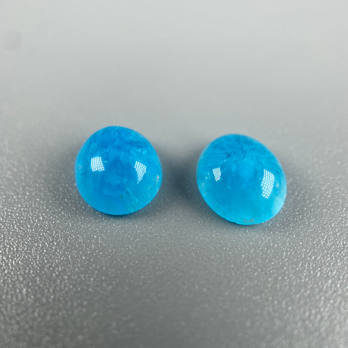 1.85 cttw. Hemimorphite Round Cabochon Pair