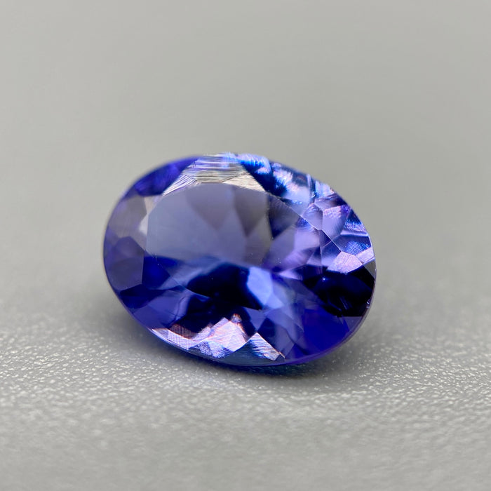 1.18ct oval unheated vivid violet-blue tanzanite, untreated, eye clean and loupe clean clarity, available at sanctuaryofstones.com sanctuary of stones dot com, photo4