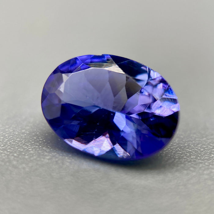 1.18ct oval unheated vivid violet-blue tanzanite, untreated, eye clean and loupe clean clarity, available at sanctuaryofstones.com sanctuary of stones dot com, photo1