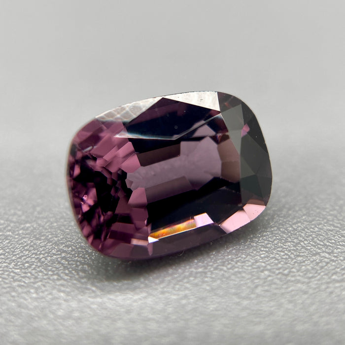 1.55 ct. Spinel Violet-Rose color, unheated and untreated, natural gemstone, elongated cushion cut, eye clean clarity, available on sanctuaryofstones.com, sanctuary of stones dot com, photo6
