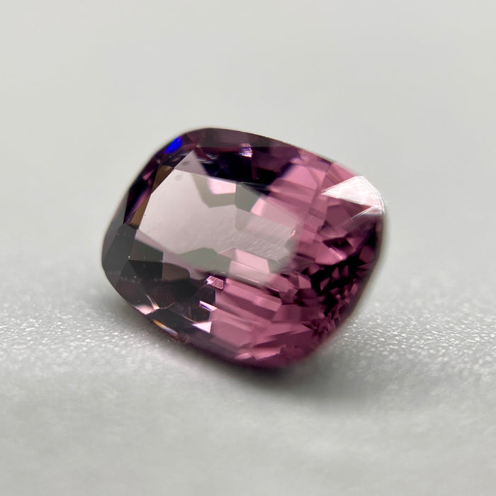 1.55 ct. Spinel Violet-Rose color, unheated and untreated, natural gemstone, elongated cushion cut, eye clean clarity, available on sanctuaryofstones.com, sanctuary of stones dot com, photo4
