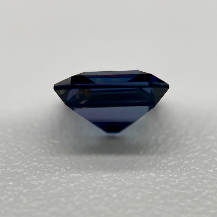0.90 ct. Spinel from Burma, Inky Blue with Violet Undertones, VS clarity, square emerald cut, unheated, untreated, available at sanctuaryofstones.com, sanctuary of stones dot com, photo9