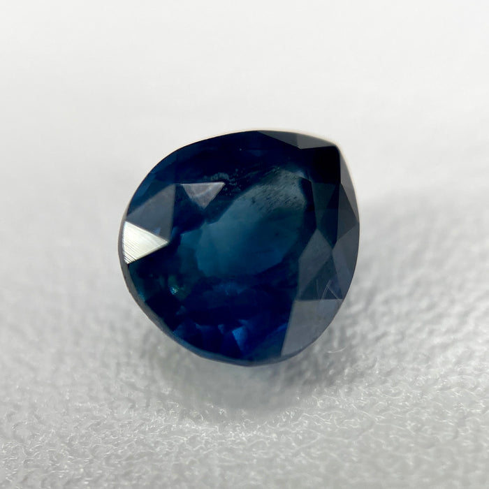 1.05 ct. Sri Lanka Ceylon sapphire pear cut unheated slightly included clarity deep blue with teal undertones available at sanctuaryofstones.com sanctuary of stones dot com, photo4