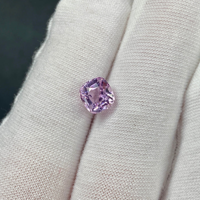 1.95 ct. Kunzite from afghanistan, cushion cut, VVS clarity, untreated, available on sanctuaryofstones.com sanctuary of stones dot com, photo7