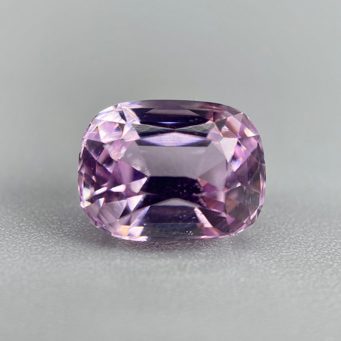 2.60 ct. Kunzite from afghanistan, elongated cushion cut, VVS clarity, untreated, available on sanctuaryofstones.com sanctuary of stones dot com, photo2