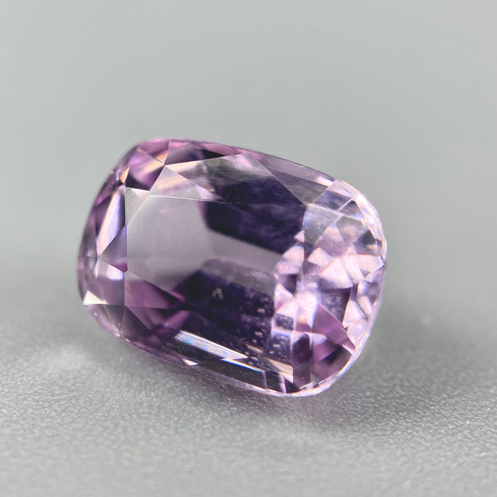2.40 ct. Kunzite from afghanistan, elongated cushion cut, VVS clarity, untreated, available on sanctuaryofstones.com sanctuary of stones dot com, photo4