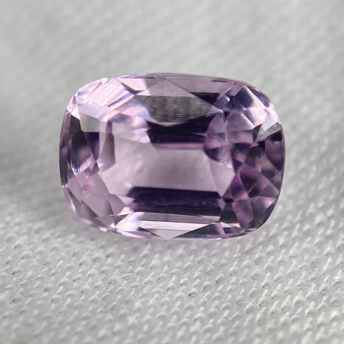 2.40 ct. Kunzite from afghanistan, elongated cushion cut, VVS clarity, untreated, available on sanctuaryofstones.com sanctuary of stones dot com, photo2