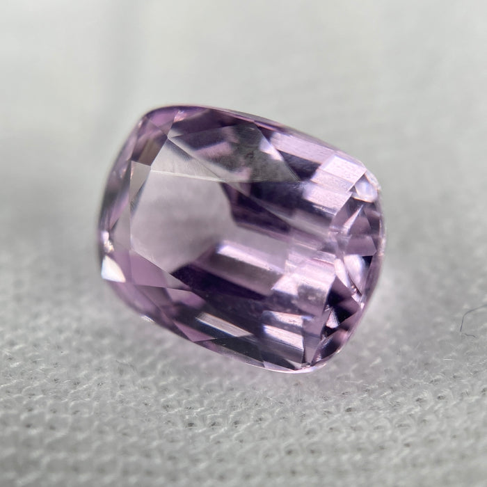 2.40 ct. Kunzite from afghanistan, elongated cushion cut, VVS clarity, untreated, available on sanctuaryofstones.com sanctuary of stones dot com, photo1