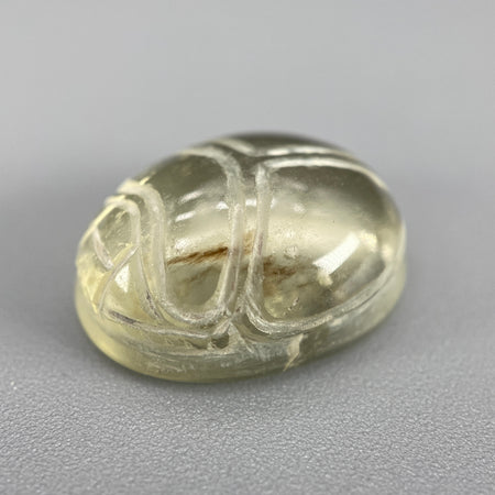 9.86 carat Libyan Dessert Glass scarab carving cabochon available on sanctuary of stones dot com photo2