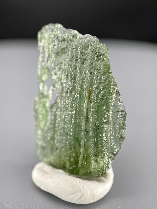 Raw moldavite tektite specimen, genuine, authentic 1.265 gram moldavite available at sanctuaryofstones.com