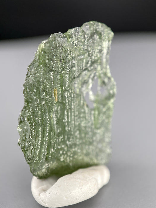 Raw moldavite tektite specimen, genuine, authentic 1.265 gram moldavite available at sanctuaryofstones.com