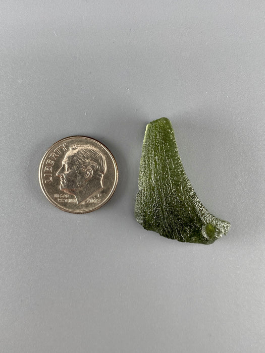 Raw moldavite specimen, authentic tektite 2.512 grams available at sanctuaryofstones.com
